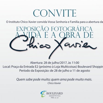 Boulevard recebe exposição em homenagem a Chico Xavier