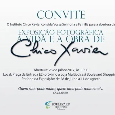 Boulevard recebe exposição em homenagem a Chico Xavier