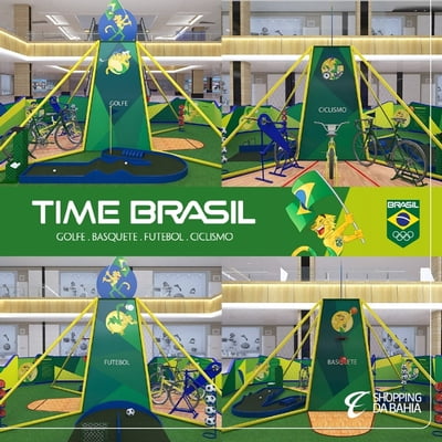SHOPPING DA BAHIA RECEBE CENÁRIO OFICIAL DO TIME BRASIL