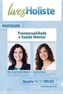Live debate relação entre transexualidade e saúde mental 