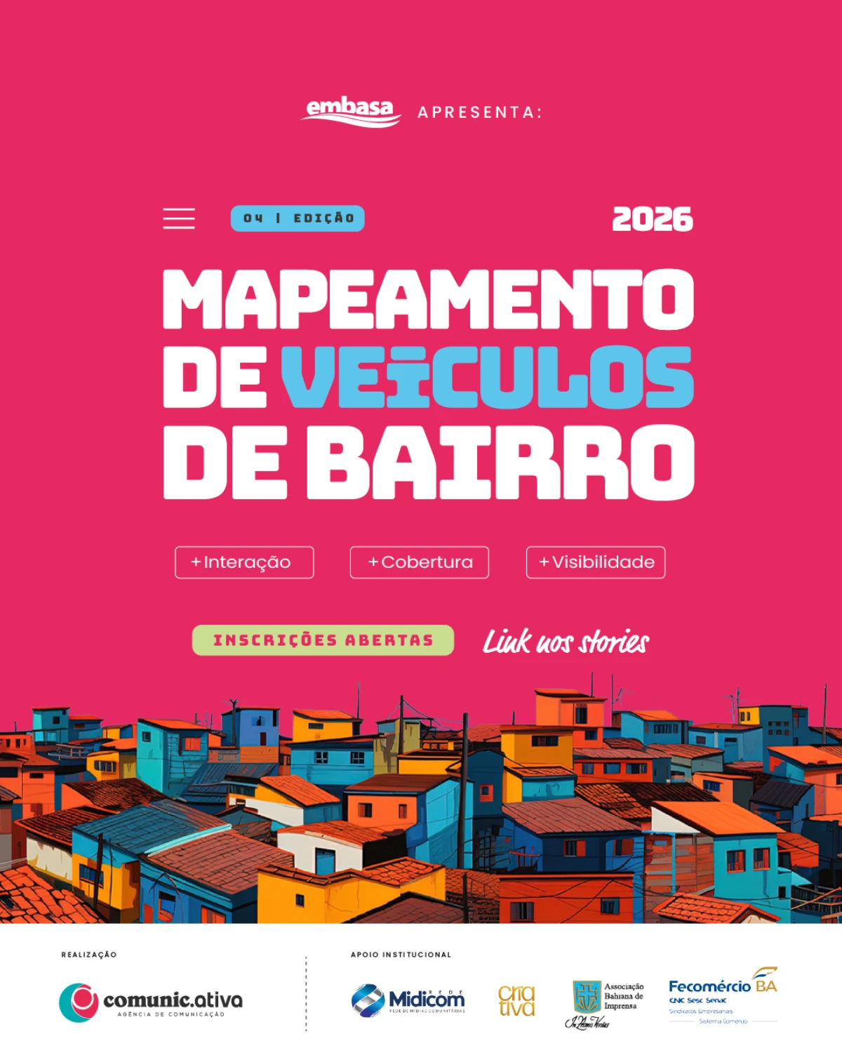 O Mapeamento de Veículos de Bairro 2026 começou!